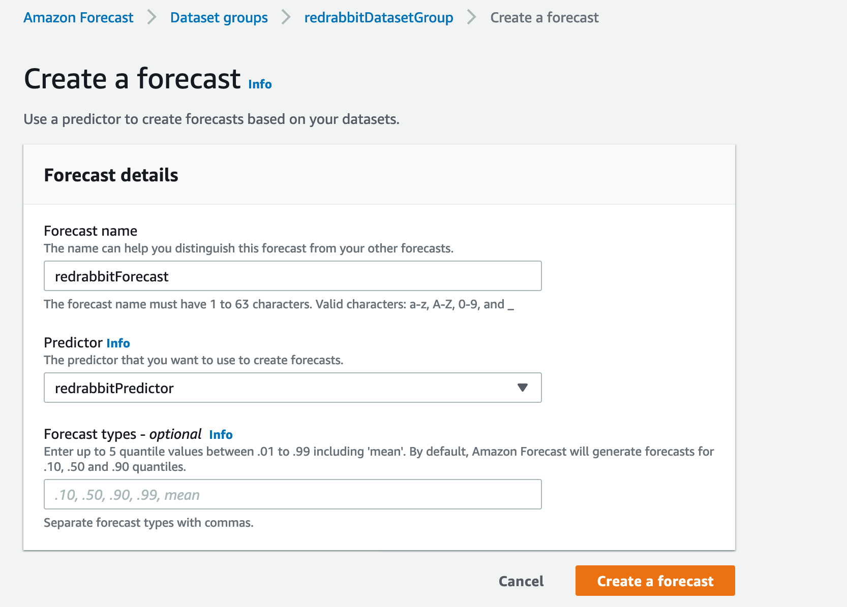 create forecast