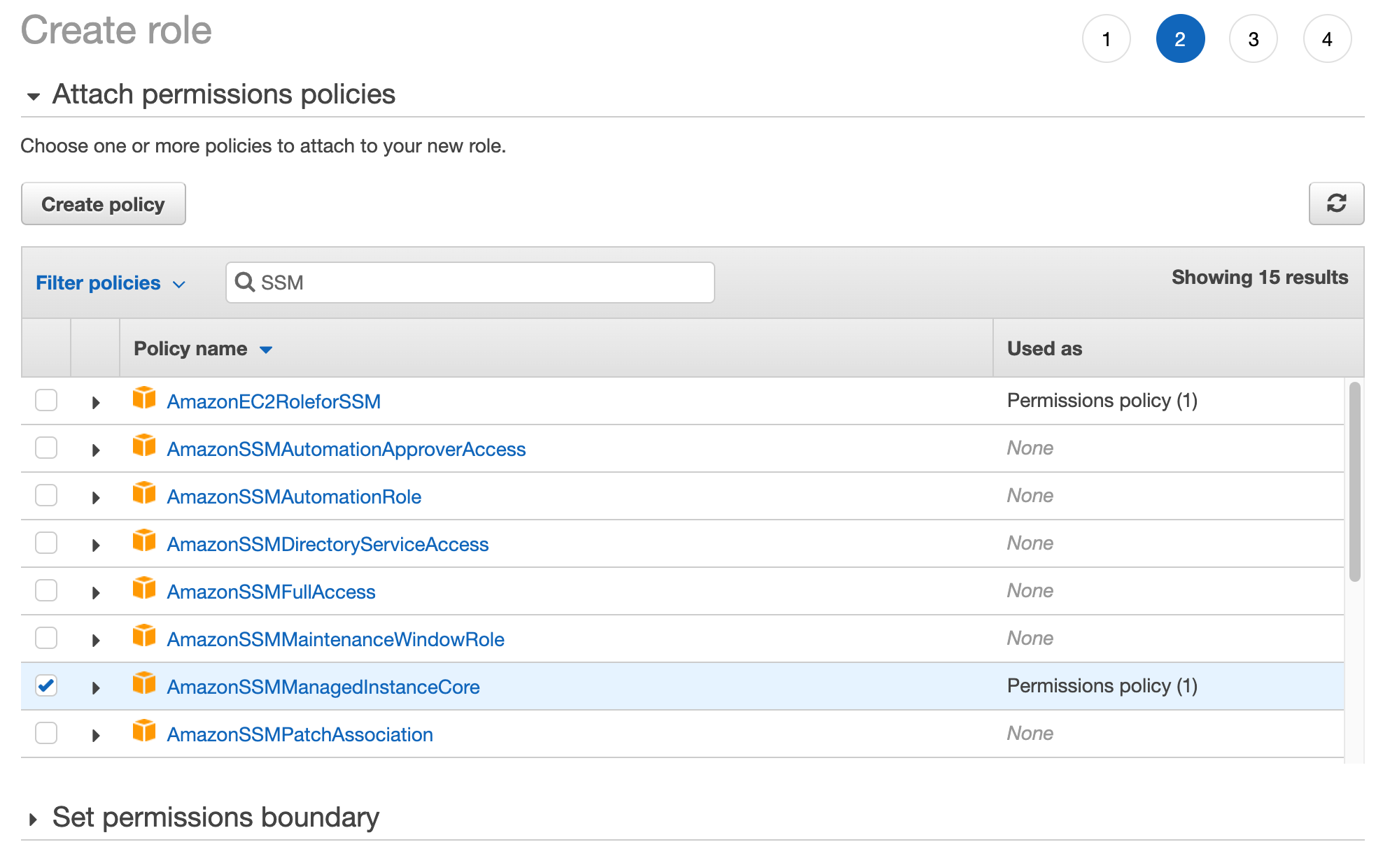 create IAM for Session Manager