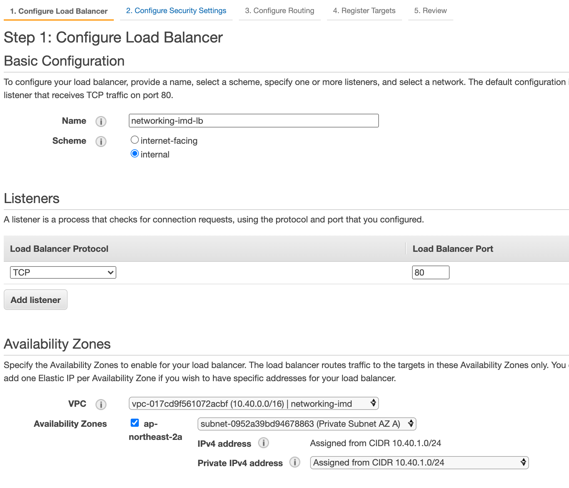 Configure Load Balancer