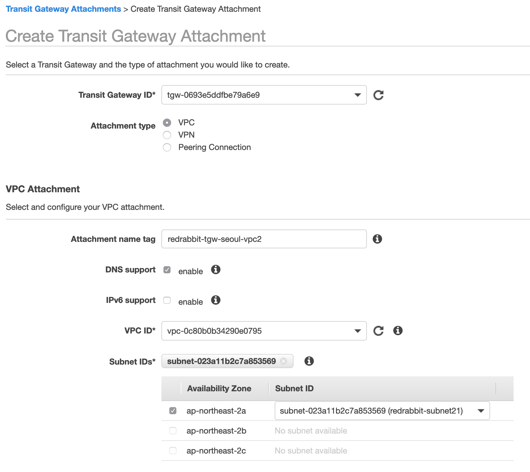 create tgw attachment