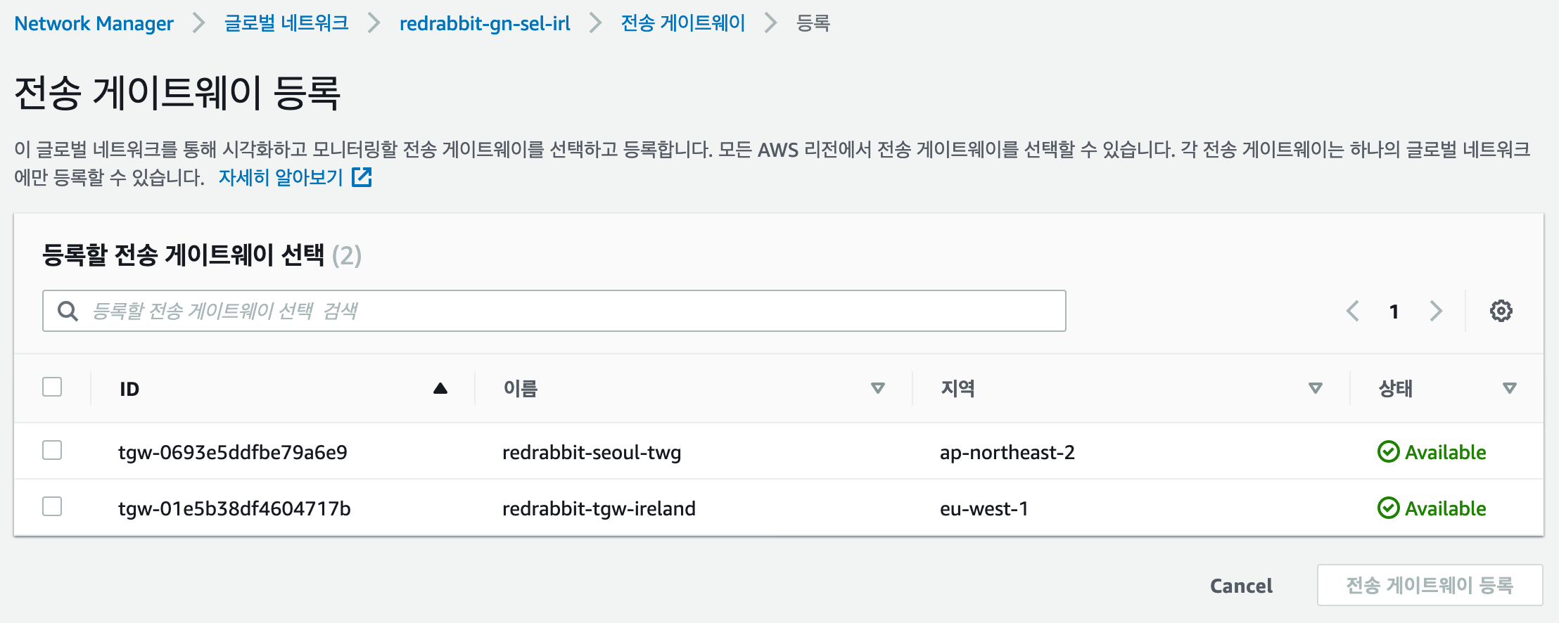 register tgw