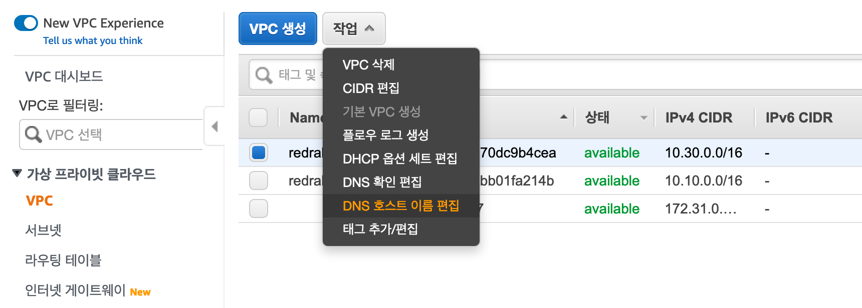 DNS hostname edit